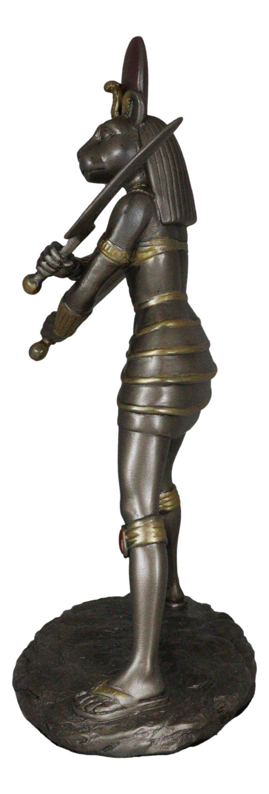 Classical Egyptian Goddess Sekhmet Ra With Solar Disc And Uraeus Statue 11"H - Ebros Gift