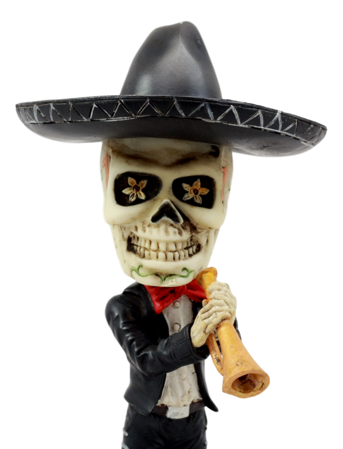 Ebros Day Of The Dead Skeleton Wedding Mariachi Trumpet Player Bobblehead Figurine Traditional Folklore Mexican Musician Sculpture
