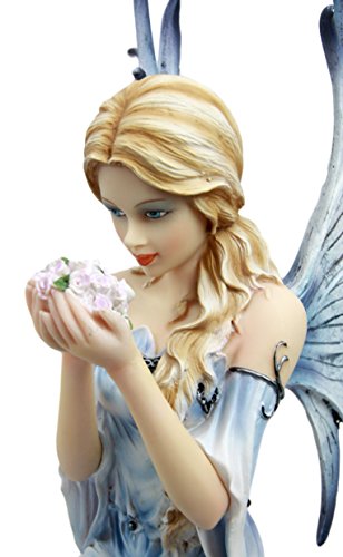Ebros Gift 10.75" Tall Purple Dahlia Flower Petal Gorgeous Tribal Fairy Goddess Figurine