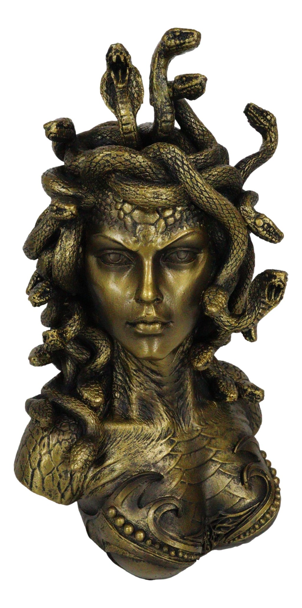 Medusa Mask - Snake-Haired Gorgon - Snake Lady - Monster Figure - Perseus  and Goddess Athena myth - Small - Cold Cast Bronze Resin, gorgons and  goddesses 