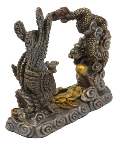 Feng Shui Yin Yang Marriage Harmony Heaven Celestial Dragon And Phoenix Figurine