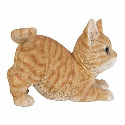 Realistic and Playful Orange Tabby Kitten Collectible Figurine 8 Tall–  Ebros Gift