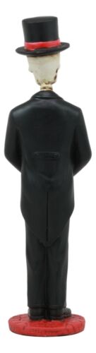 Day Of The Dead Wedding Skeleton Groom In Black Outfit Statue 9"H Dia De Muertos