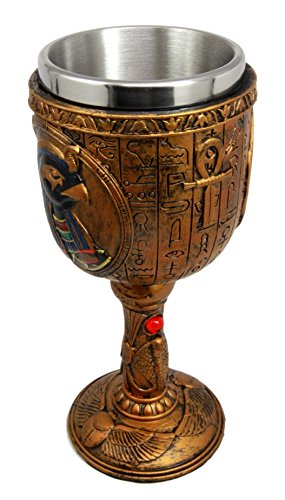Ebros Ancient Egyptian God Of The Sky And War Horus 6oz Wine Goblet Chalice - Ebros Gift