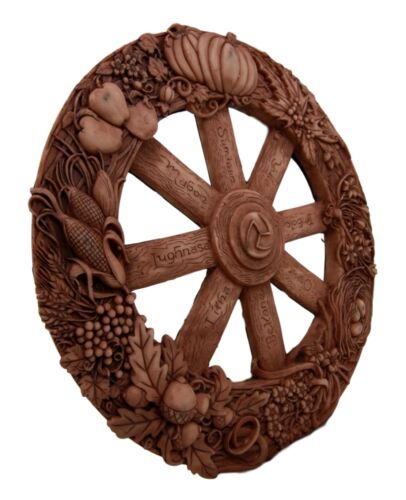 Ebros Wheel of The Year Plaque Eight Pagan Festivals Sabbats By Maxine Miller - Ebros Gift