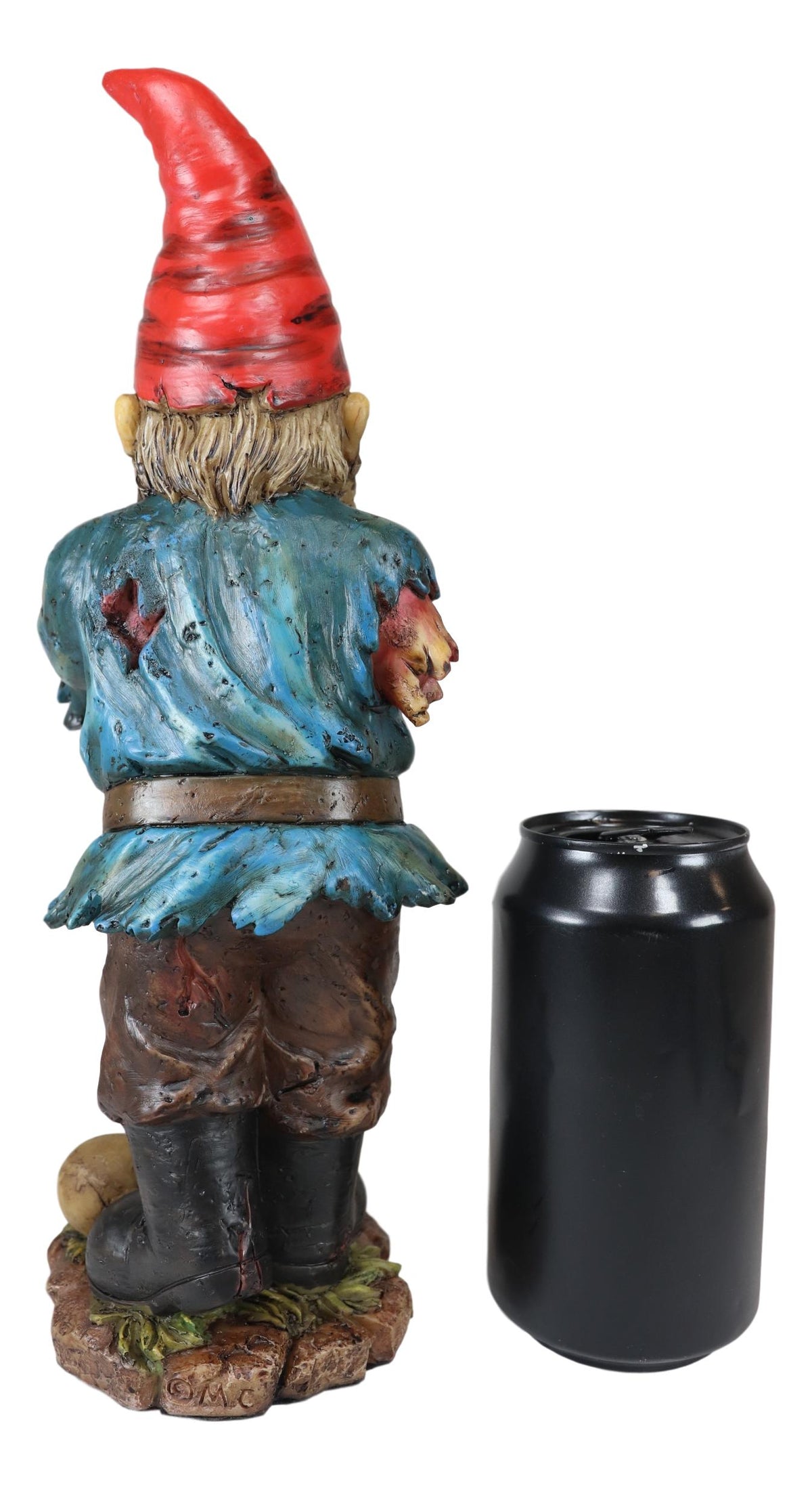Walking Dead Standing Zombie Gnome With Severed Hand Garden Statue 11.5" High