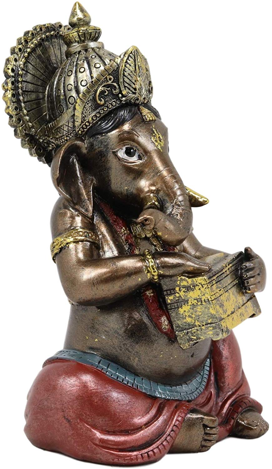 Ebros The Hindu Elephant Deity Ganesha Music Band - Sitting Ganesh Playing Harmonium