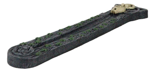 Wiccan Shaman Feminine Spiral Goddess Celtic Trinity Ivy Leaves Incense Burner