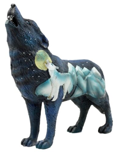 Starry Nights Native Tribal Howling Wolf Totem Spirit Figurine Collection 6.25"L - Ebros Gift