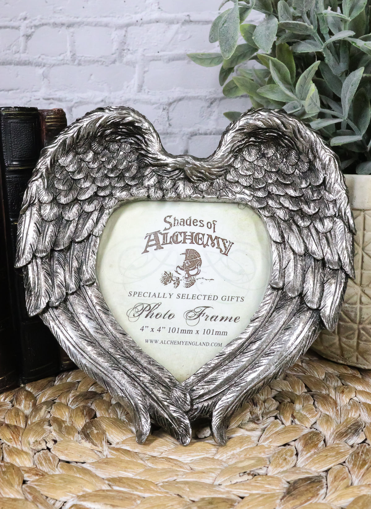 Gothic Angel Winged Heart Photo Picture Frame Wall Or Easel Desktop Display