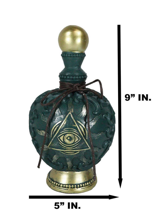 Occult Wicca Spiritual Pyramid All Seeing Eye of Providence Faux Bottle Decor