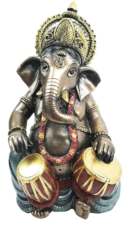 Ebros Gifts Celebration Ganesha Playing Musical Instruments Statue Set of Four