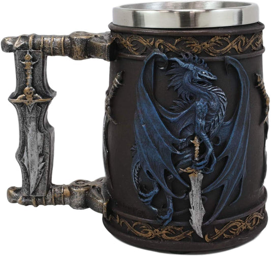 Ebros Ruth Thompson Dragon's Lair Storm Blade Drake 14oz Coffee Mug Tankard