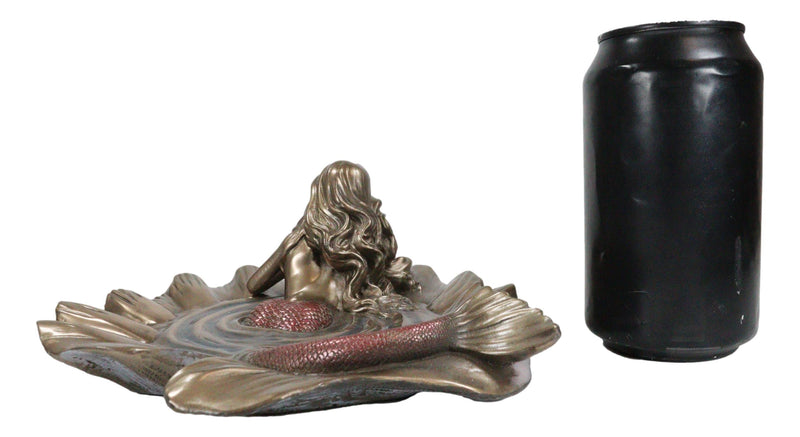 Nautical Daydreaming Mermaid Sitting By Pond Soap Dish Figurine Or Jewelry Dish