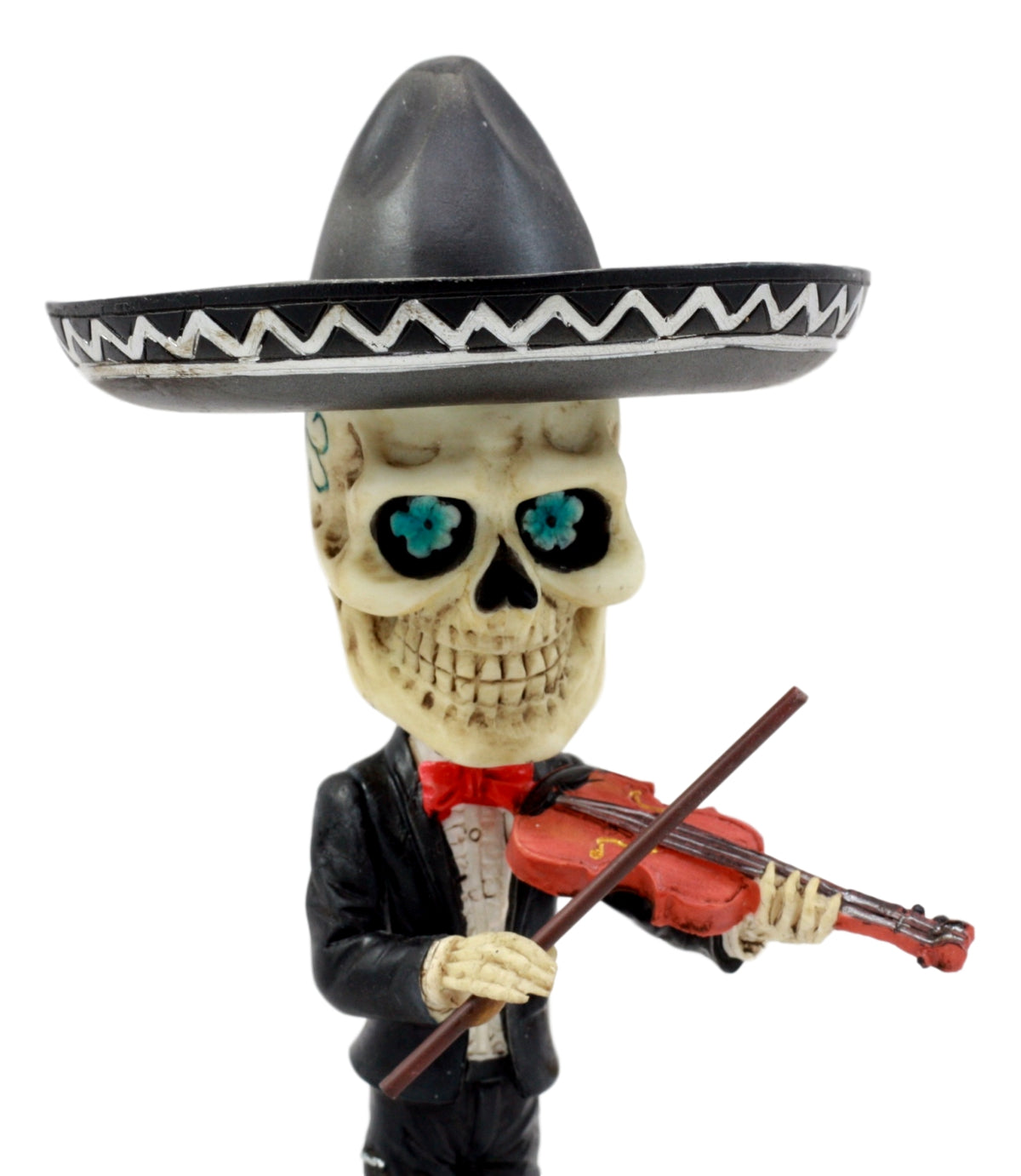 Ebros Mariachi Violin Player Bobblehead Figurine Day Of The Dead 6.5"H Figurine