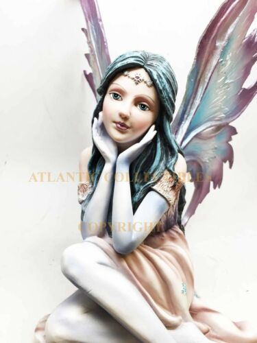 Ebros Fairyland 12.5 Inch Winter Wonderland Posh Winged Fairy Statue Figurine - Ebros Gift