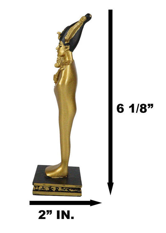 Egyptian Deity God And Judge of The Dead Osiris Holding Crook and Flail Figurine