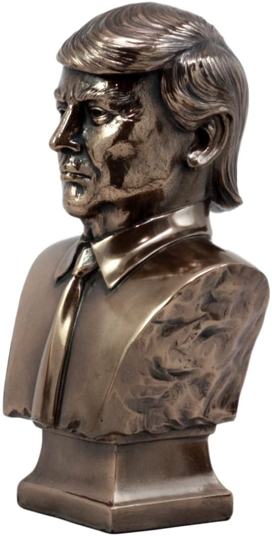 Ebros Bronzed Resin USA President Donald J Trump Bust Figurine MAGA 7.5"H