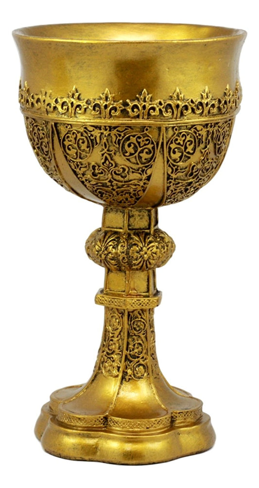 Ebros Merlin's Holy Grail The Golden Cup Of Life Chalice Ceremonial Cup Arthur - Ebros Gift
