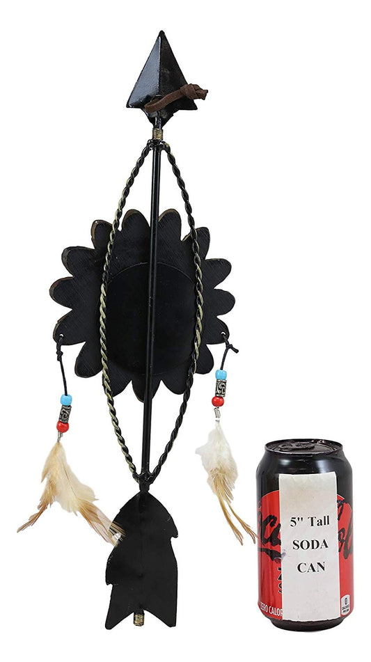 Ebros Dreamcatcher with Beaded Feathers Wall Hanging Decor Dream Catcher Decoration Ornament Hanger for Home and Office (North Arrow Roach Feathers) - Ebros Gift