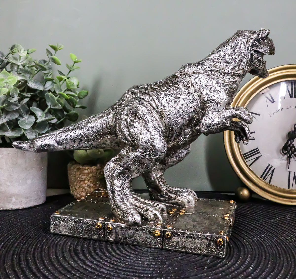 Ebros Steampunk T-Rex Figurine Jurassic Era Predator Tyrannosaurus Rex Statue Dinosaur
