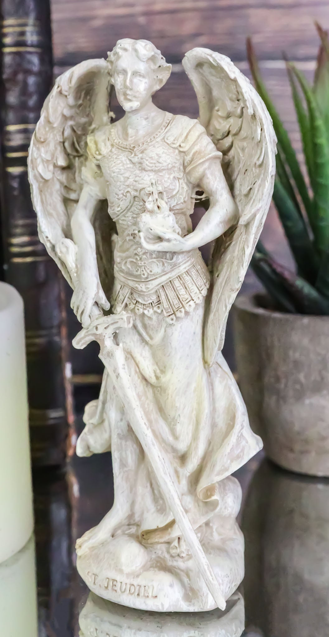 Ebros Catholic Saint Jegudiel Jehudiel Archangel Statue 5"H Laudation Reward Of God - Ebros Gift