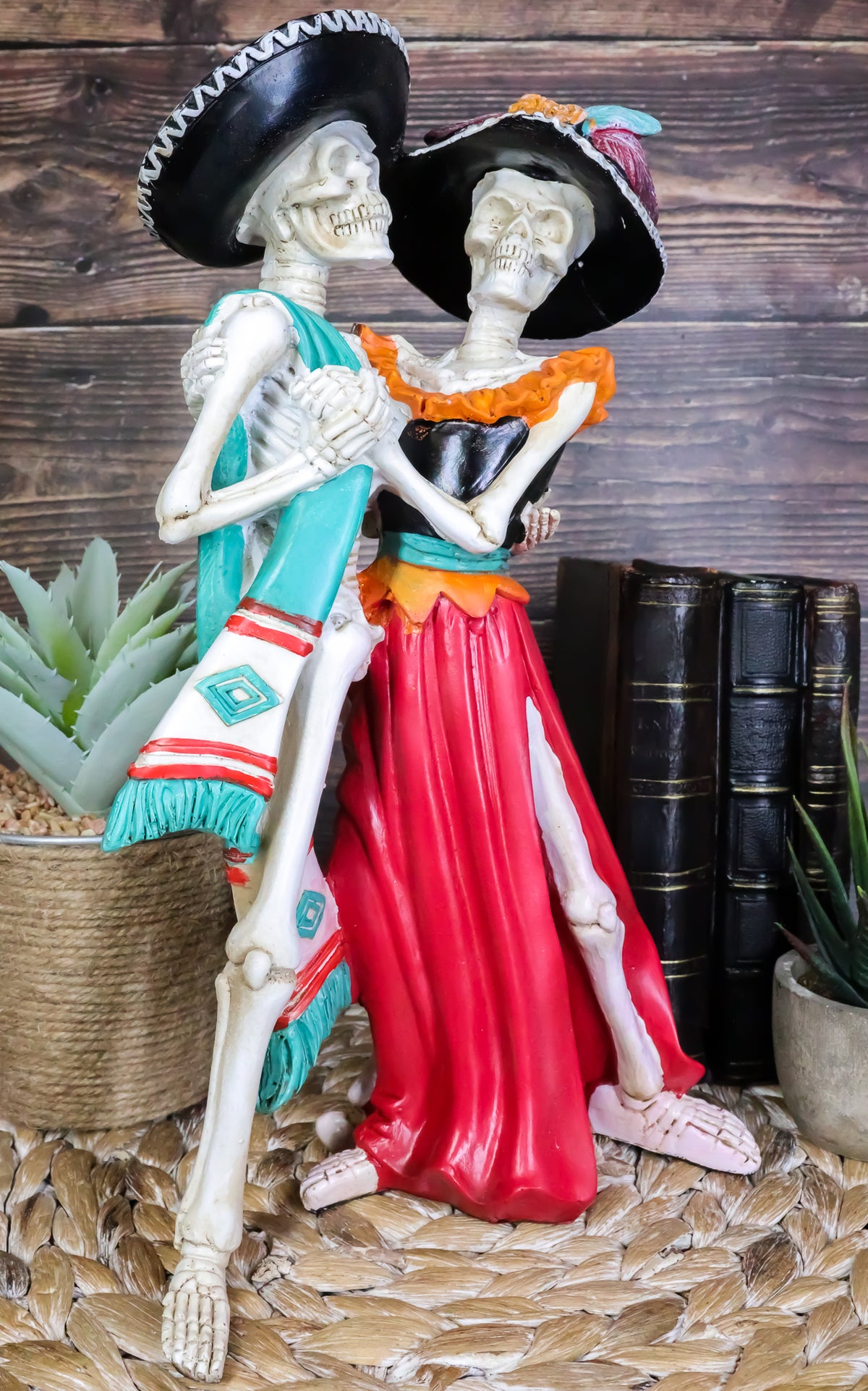 Ebros Day of the Dead Celebration Skeleton Couple Dancing Figurine 12 inch