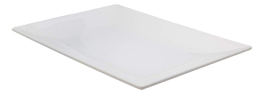 Ebros 15" L White Melamine Rectangular Serving Plate Dining Platter (SET OF 2) - Ebros Gift