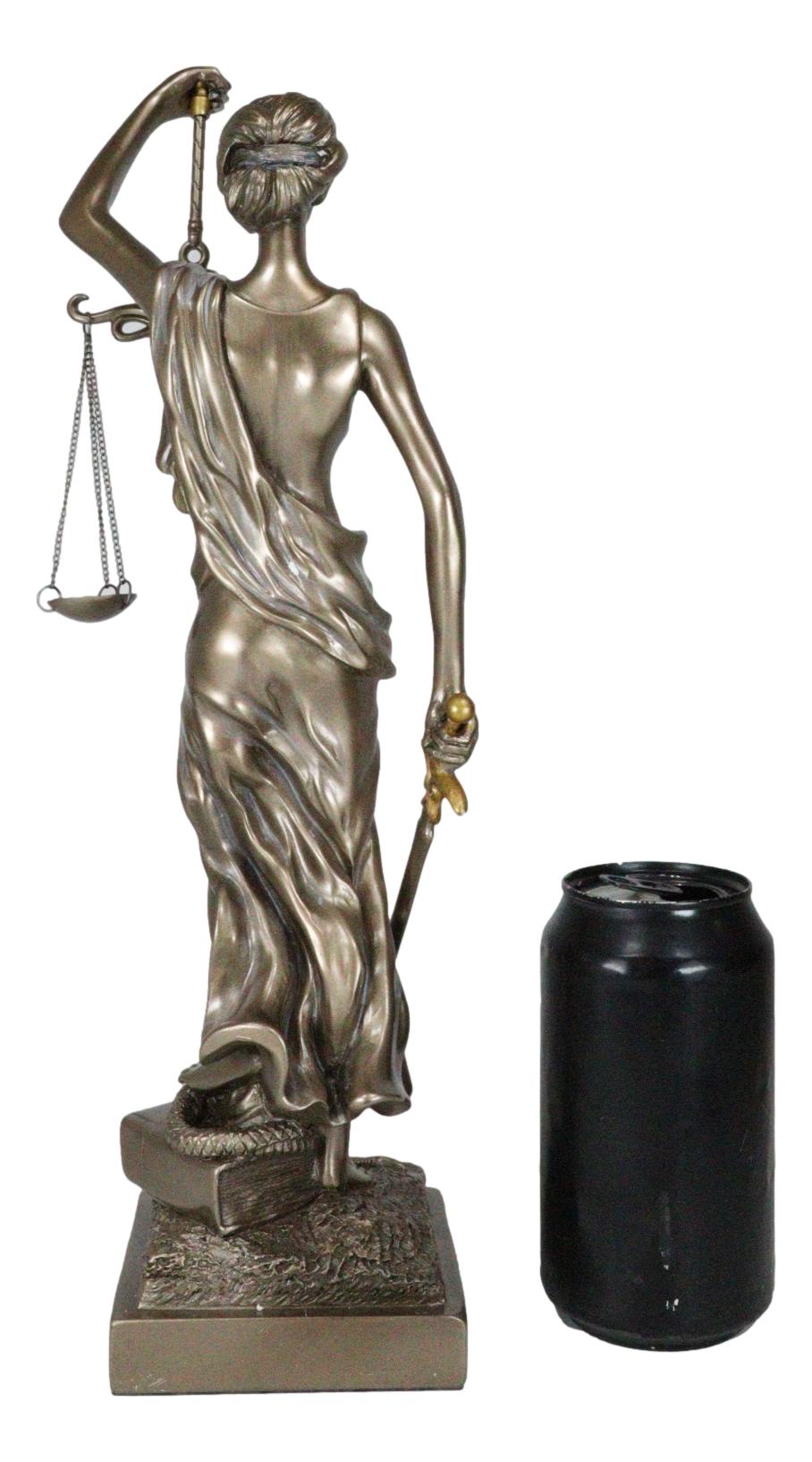 Ebros Gift Resin Contemporary Roman Greek Goddess Lady Of Justice Statue 15"H La Justica Themis