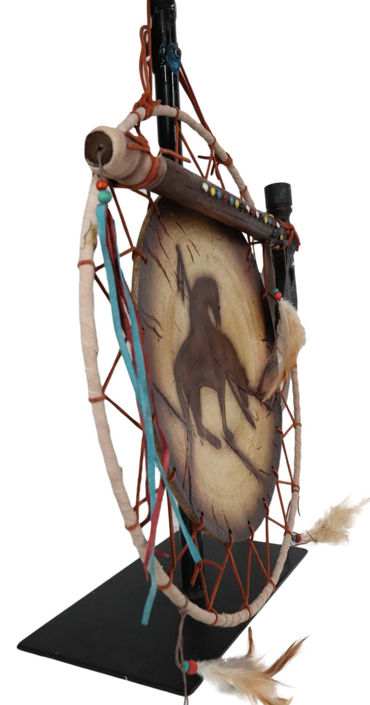 Tribal Native Indian End of Trail War Shield Battle Axe Dreamcatcher Wall Decor