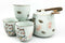 Japanese Maneki Neko Ceramic Tea Set Pot and Cups Lucky Charm Cat Serves 4
