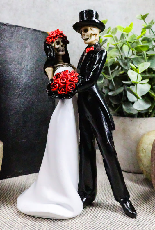 Ebros Day Of The Dead Wedding Dance Skeleton Figurine Cake Topper 6.25"Tall - Ebros Gift