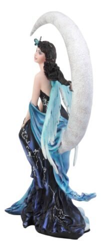 Ebros Large Indigo Moon Celestial Witching Hour Fairy with Kitten Cat ...