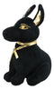 Ebros Black & Gold Egyptian Anubis Dog Soft Plush Toy God Of Afterlife Jackal