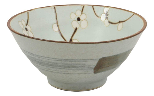 Ebros Made In Japan 5"Diameter Light Blue Plum Sakura Bowls 10 oz Set of 4