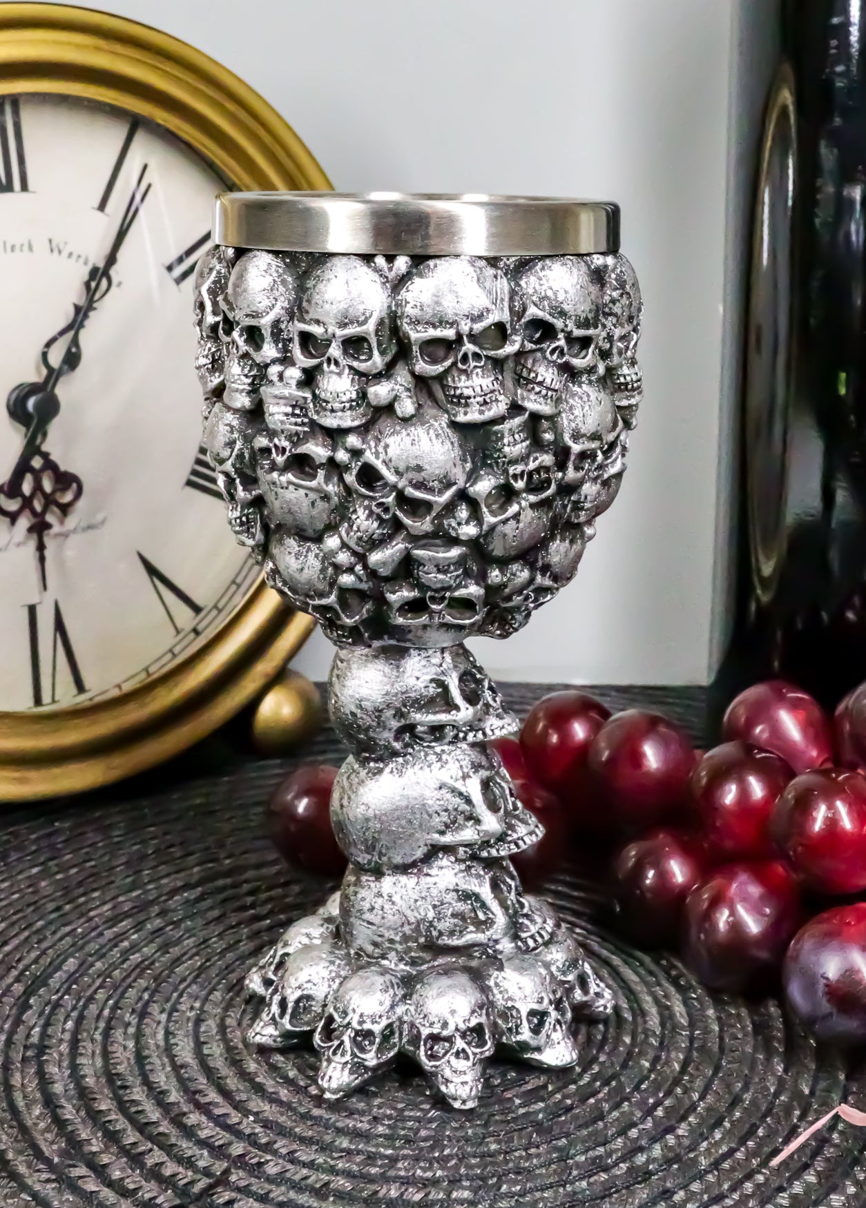 Ebros Day of The Dead Stacked Skulls Small Wine Goblet Or Shot