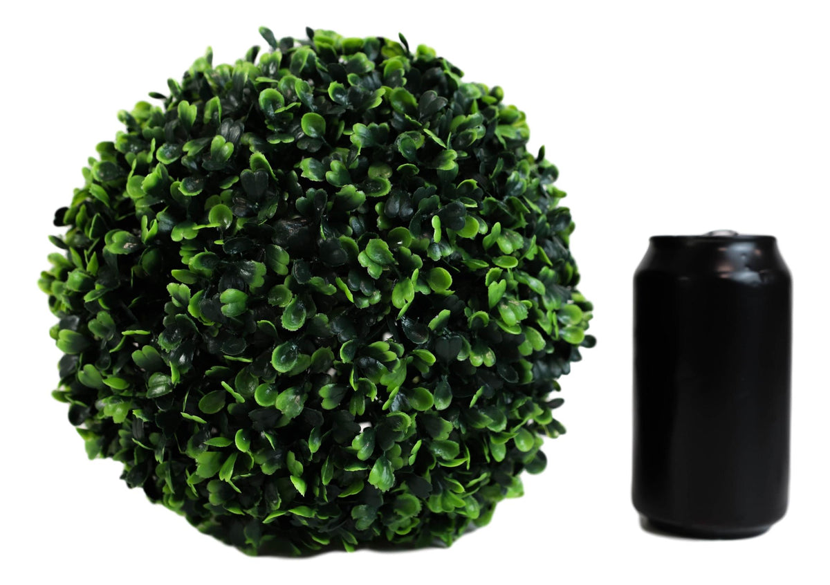 Set Of 3 Home And Garden 9"D Round Green Artificial Faux Boxwood Topiary Ball