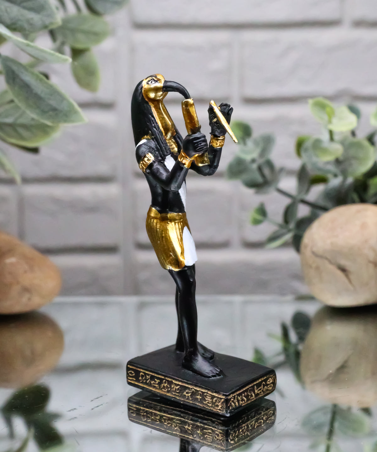 Egyptian God Of Technology Wisdom Thoth Dollhouse Miniature Statue Gods Of Egypt - Ebros Gift