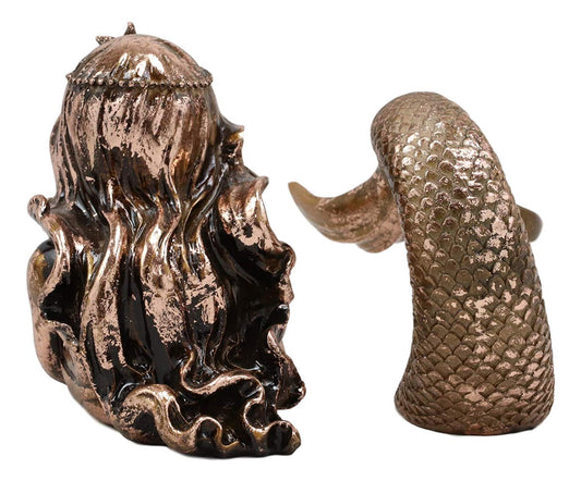 Ebros Rose Gold Dreaming Siren Mermaid2 Piece Parts Body and Tail Statue 5" H