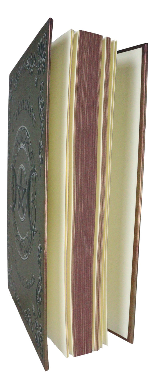 Grimoire Book Of Spells Triple Moon Pentagram Blank Page Hardcover Journal Book - Ebros Gift