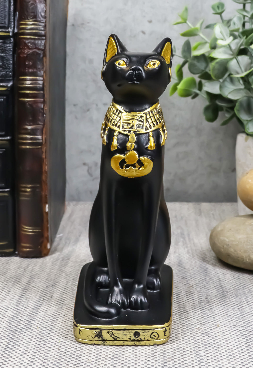 Small Egyptian Classical Goddess Of The Home Bastet Cat Statue 5"H Gods Of Egypt