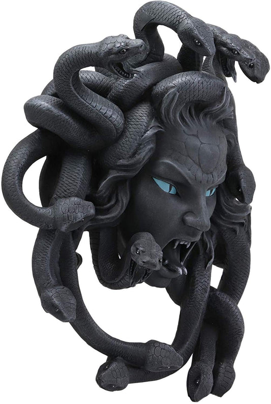 Ebros Greek Mythology Gorgon Goddess Medusa Head with Hair of Snakes Wall Decor - Ebros Gift