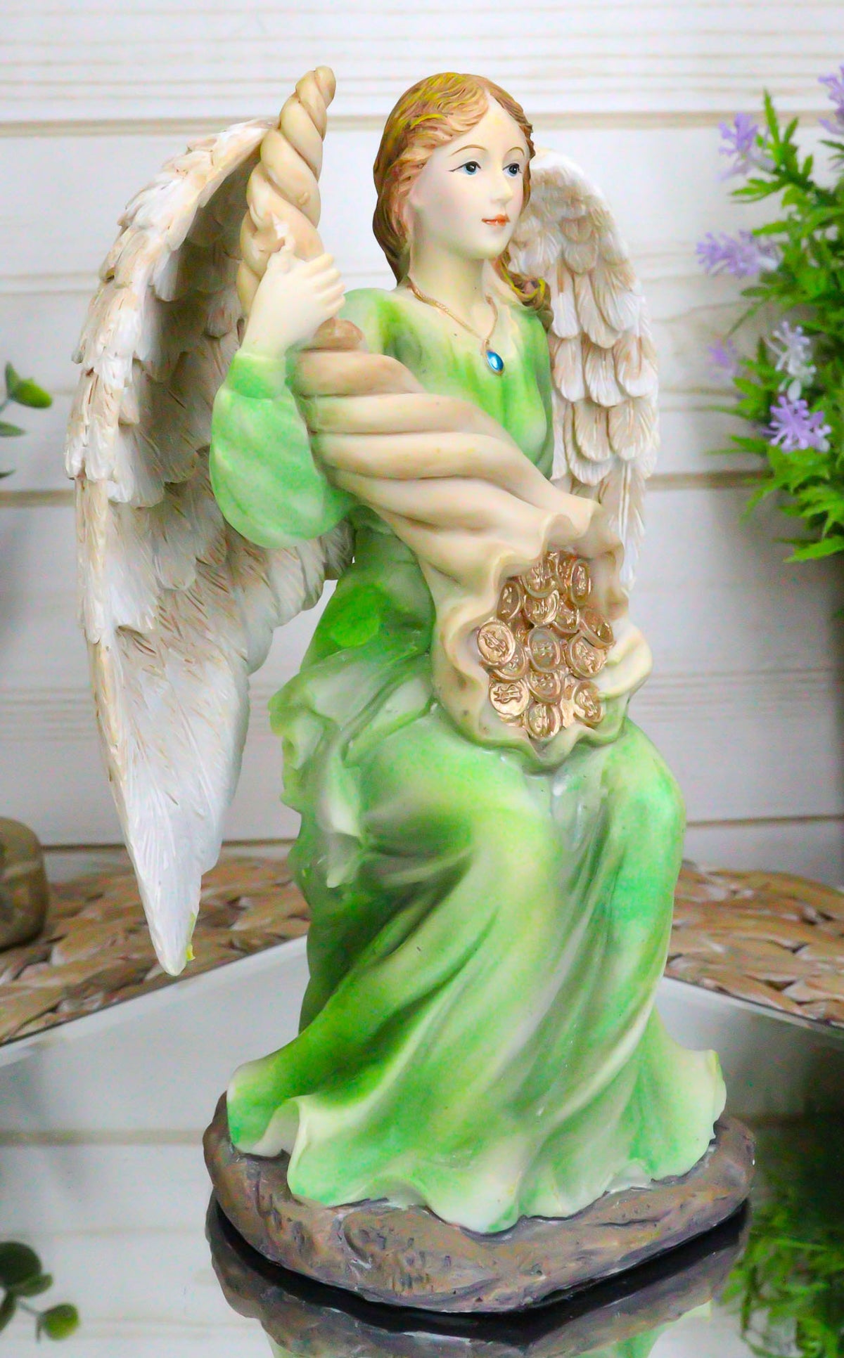Ebros Colorful Sitting Roman Angel Of Abundance Prosperity Positive Energy Statue 7"H