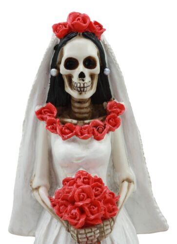 Day of The Dead Romantic Wedding Skeleton Bride Rosa Statue Dia De Muertos Love