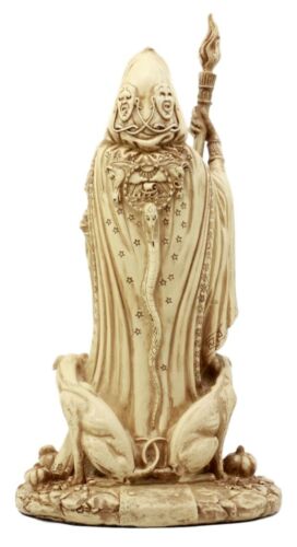 Ebros Ivory Hecate Statue Greek Goddess Hekate with She-Dogs Figurine 10.75" H - Ebros Gift