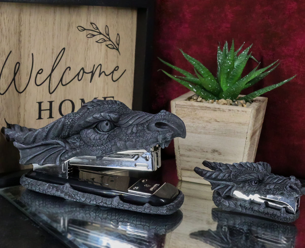 Medieval Smaug Fire Dragon Head Stapler And Staple Remover Office Desk Decors