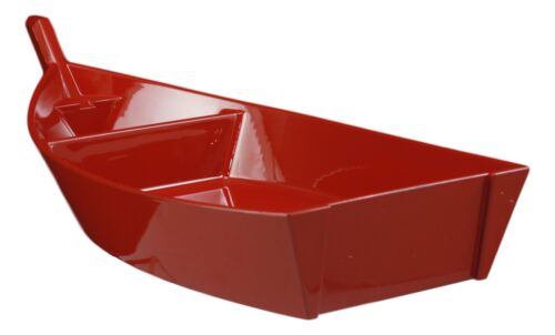 Pack Of 2 Japanese Red Sushi Boat Serving Plate Plastic Lacquer Restaurant Grade