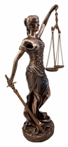Ebros Greek Lady Goddess Of Justice La Justica Decorative Bronzed Resin Figurine - Ebros Gift