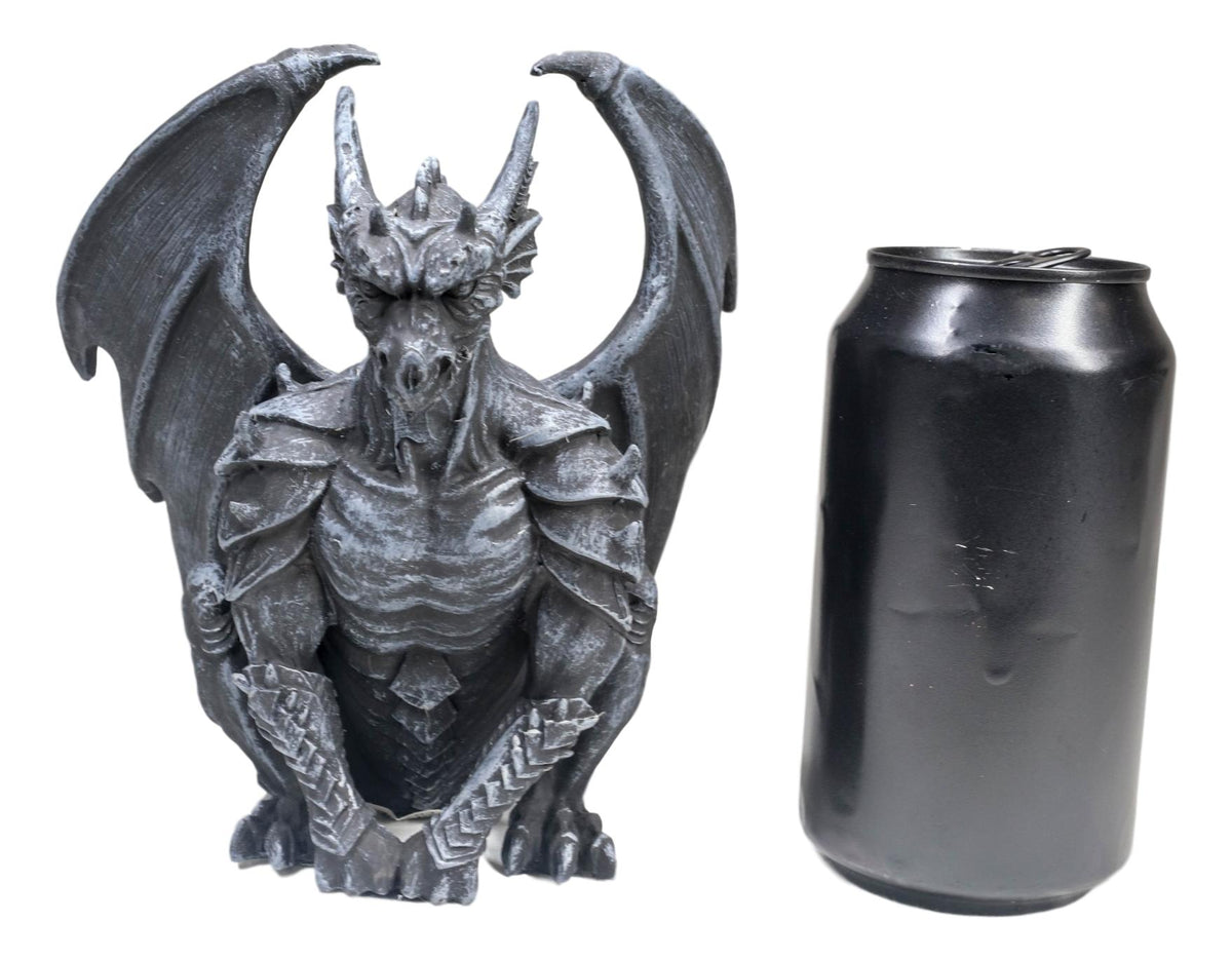 Crouching Gothic Winged Dragon Guardian Chimera Gargoyle Decorative Figurine