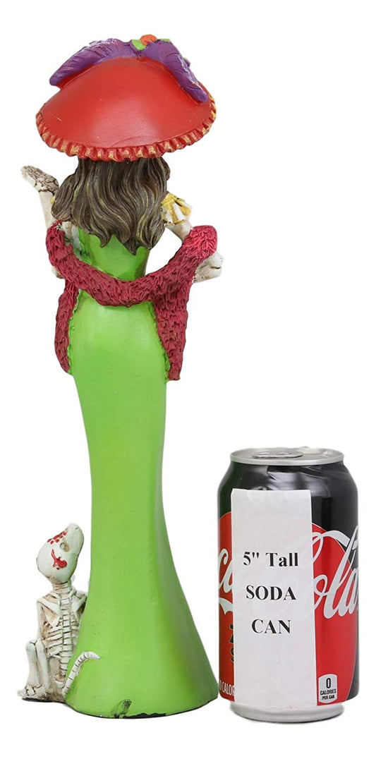 Ebros Day of The Dead Skeleton Lady Fiona with Green Gown Figurine 12.5" Tall